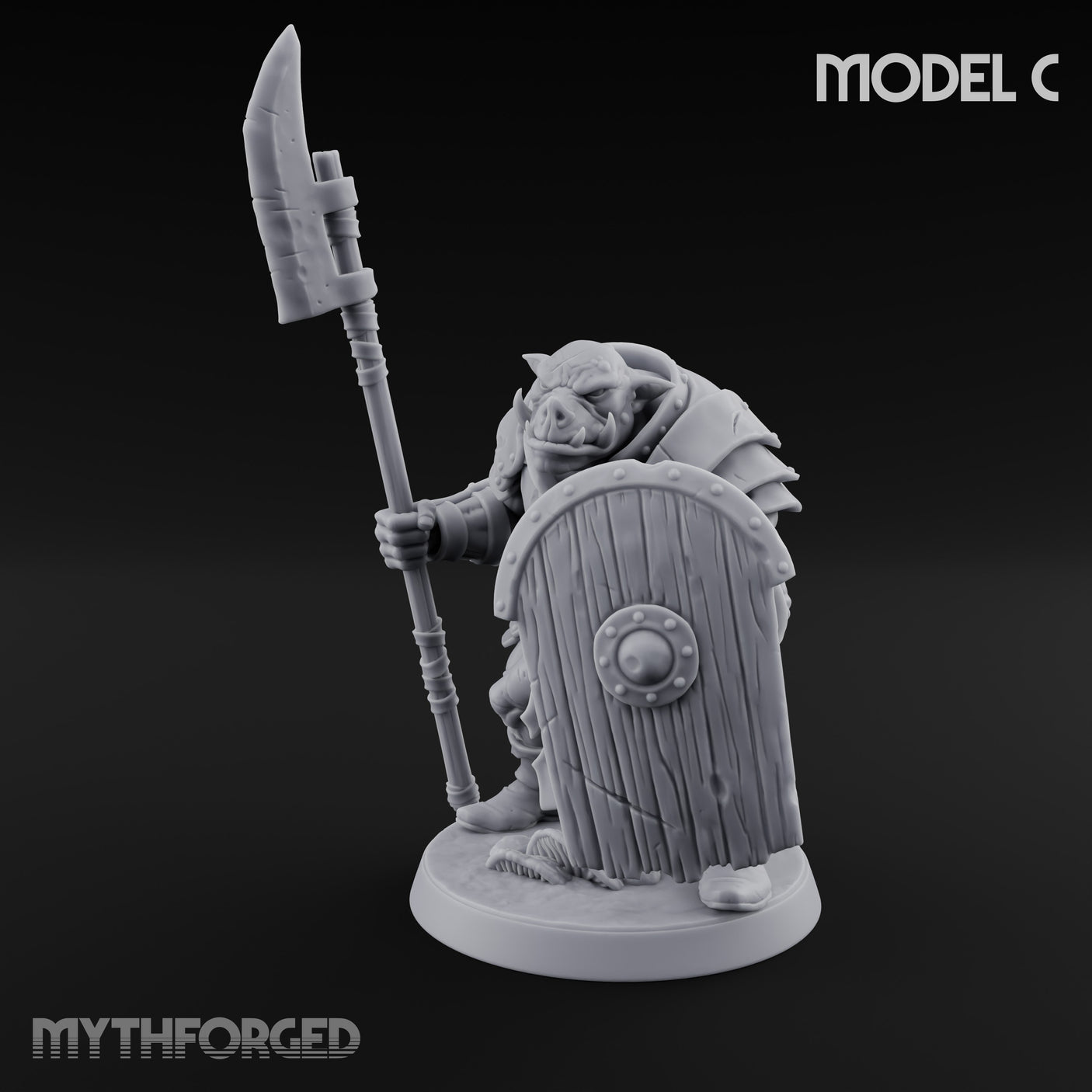 Shield Bearing Warband Pig Orc Warrior C gallery 18