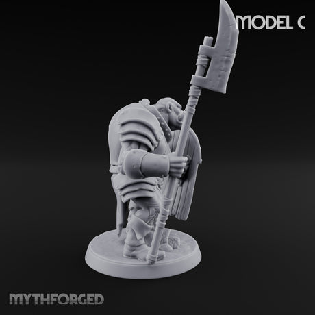 Shield Bearing Warband Pig Orc Warrior C Miniature for Dungeons and Dragons, Pathfinder or other TTRPGs
