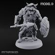 Shield Bearing Warband Pig Orc Warrior D Miniature for Dungeons and Dragons, Pathfinder or other TTRPGs