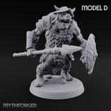 Shield Bearing Warband Pig Orc Warrior D Miniature for Dungeons and Dragons, Pathfinder or other TTRPGs