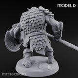 Shield Bearing Warband Pig Orc Warrior D Miniature for Dungeons and Dragons, Pathfinder or other TTRPGs