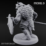 Shield Bearing Warband Pig Orc Warrior D Miniature for Dungeons and Dragons, Pathfinder or other TTRPGs