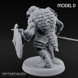Shield Bearing Warband Pig Orc Warrior D Miniature for Dungeons and Dragons, Pathfinder or other TTRPGs