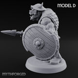 Shield Bearing Warband Pig Orc Warrior D Miniature for Dungeons and Dragons, Pathfinder or other TTRPGs