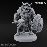 Shield Bearing Warband Pig Orc Warrior D Miniature for Dungeons and Dragons, Pathfinder or other TTRPGs