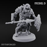 Shield Bearing Warband Pig Orc Warrior D Miniature for Dungeons and Dragons, Pathfinder or other TTRPGs
