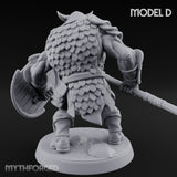 Shield Bearing Warband Pig Orc Warrior D Miniature for Dungeons and Dragons, Pathfinder or other TTRPGs