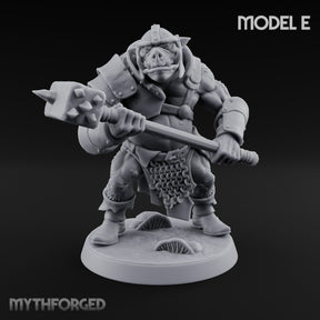 Shield Bearing Warband Pig Orc Warrior E — With