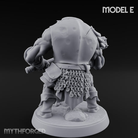 Shield Bearing Warband Pig Orc Warrior E Miniature for Dungeons and Dragons, Pathfinder or other TTRPGs