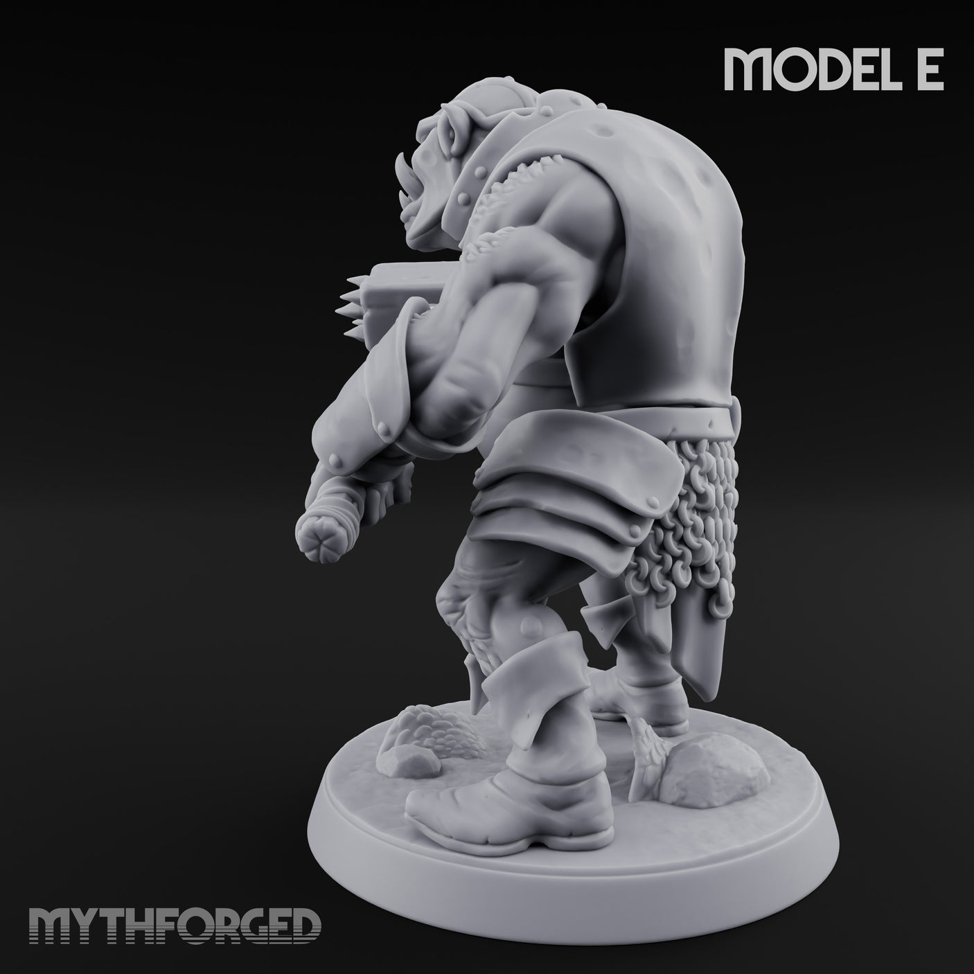 Shield Bearing Warband Pig Orc Warrior E gallery 11