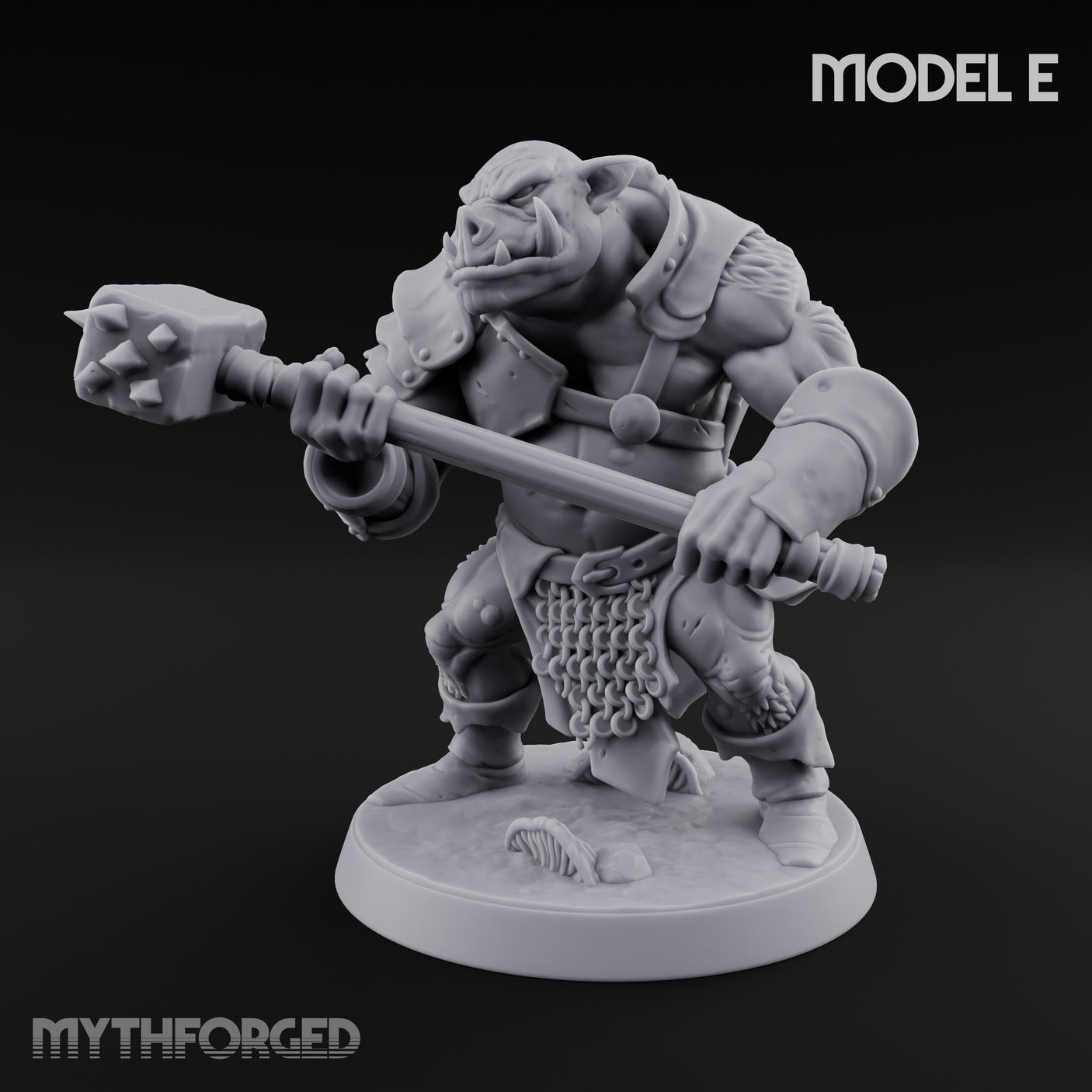 Shield Bearing Warband Pig Orc Warrior E gallery 16