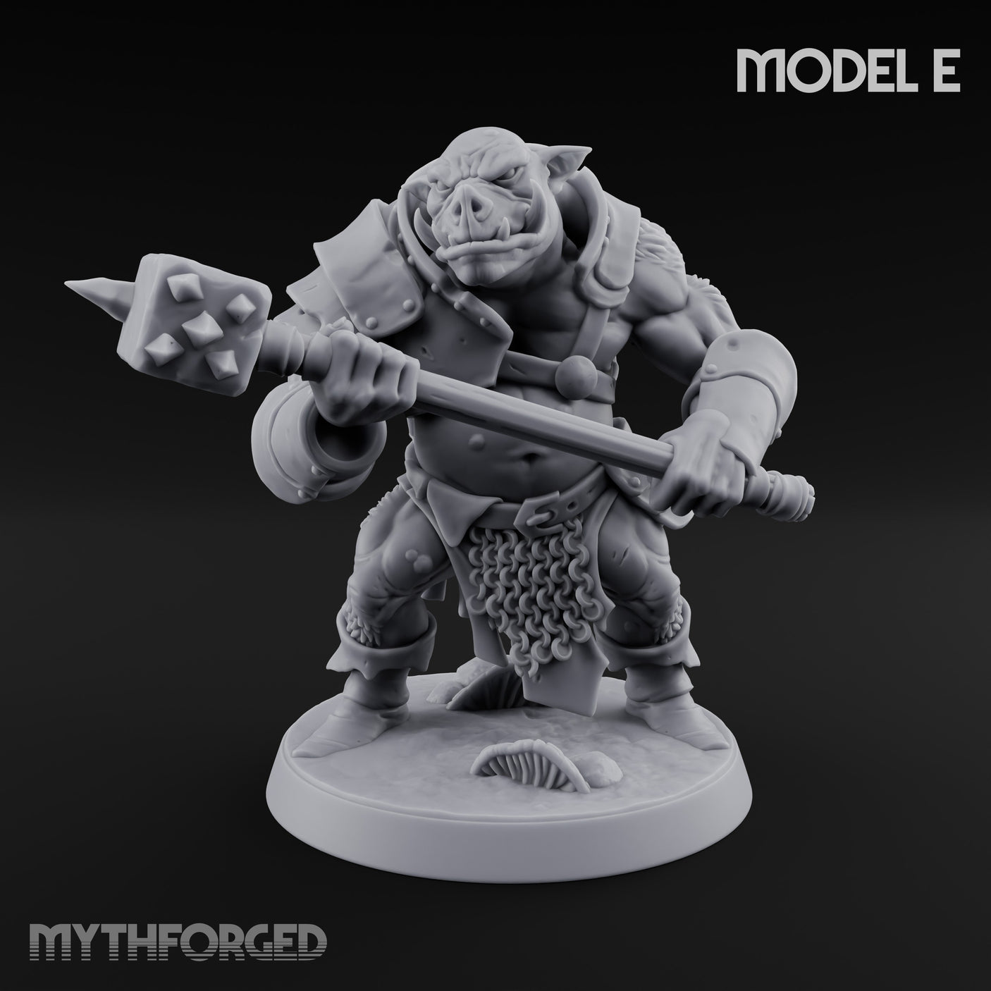 Shield Bearing Warband Pig Orc Warrior E gallery 18