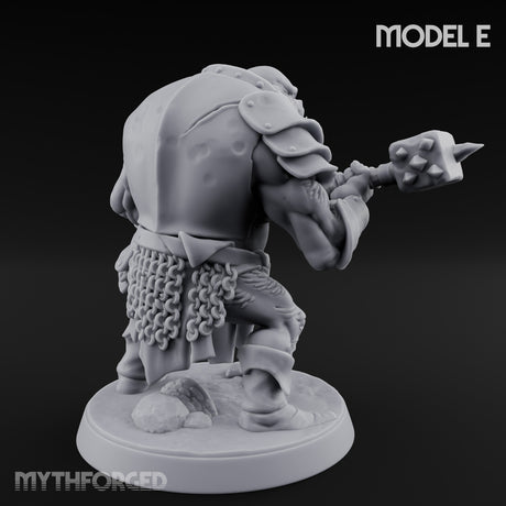 Shield Bearing Warband Pig Orc Warrior E Miniature for Dungeons and Dragons, Pathfinder or other TTRPGs