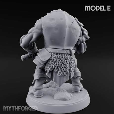 Shield Bearing Warband Pig Orc Warrior E Miniature for Dungeons and Dragons, Pathfinder or other TTRPGs
