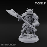 Shield Bearing Warband Pig Orc Warrior F Miniature for Dungeons and Dragons, Pathfinder or other TTRPGs
