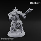 Shield Bearing Warband Pig Orc Warrior F Miniature for Dungeons and Dragons, Pathfinder or other TTRPGs