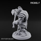 Shield Bearing Warband Pig Orc Warrior F Miniature for Dungeons and Dragons, Pathfinder or other TTRPGs