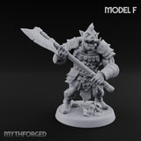 Shield Bearing Warband Pig Orc Warrior F Miniature for Dungeons and Dragons, Pathfinder or other TTRPGs