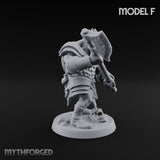Shield Bearing Warband Pig Orc Warrior F Miniature for Dungeons and Dragons, Pathfinder or other TTRPGs