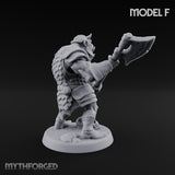 Shield Bearing Warband Pig Orc Warrior F Miniature for Dungeons and Dragons, Pathfinder or other TTRPGs