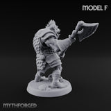 Shield Bearing Warband Pig Orc Warrior F Miniature for Dungeons and Dragons, Pathfinder or other TTRPGs