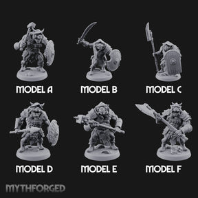 Shield Bearing Warband Pig Orc Warriors — Full Set