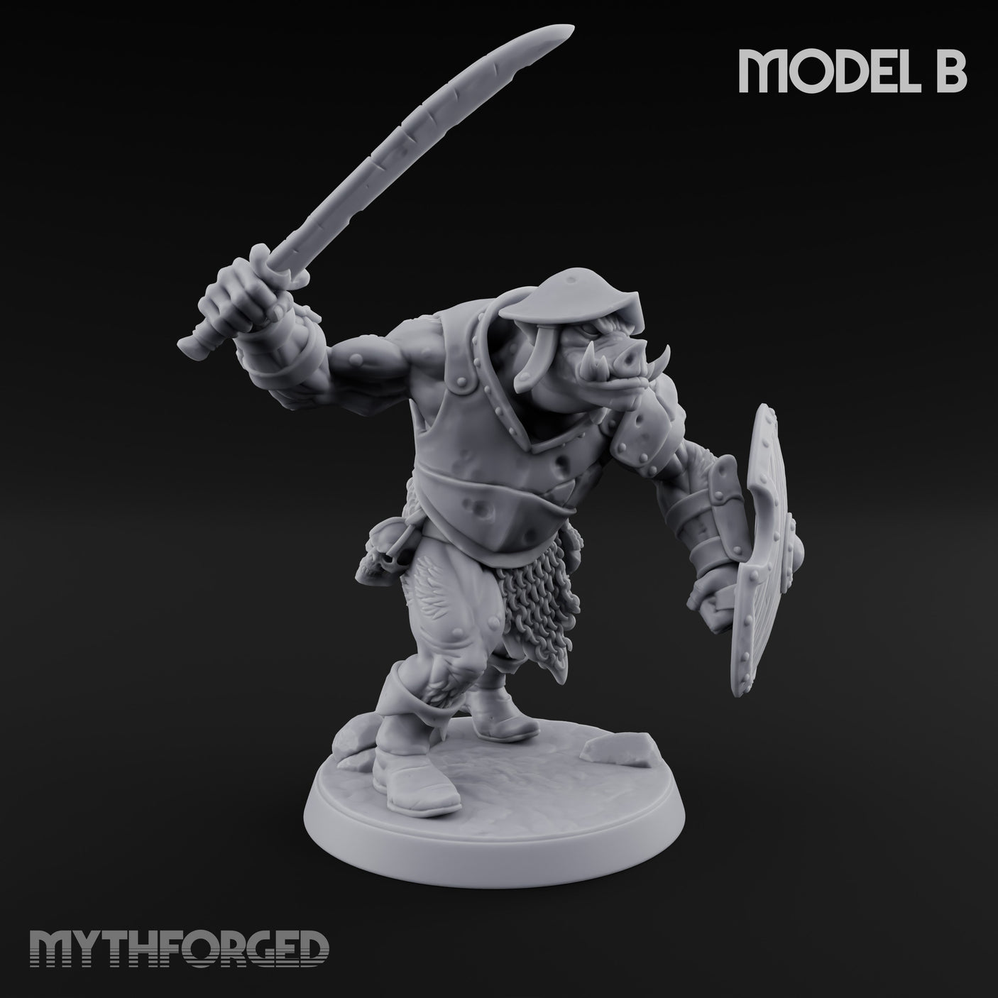 Shield Bearing Warband Pig Orc Warriors — B gallery 1