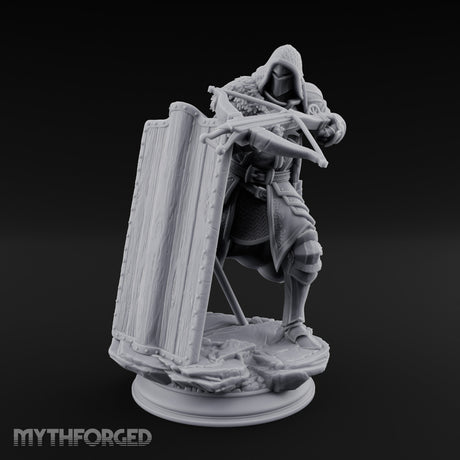 Shield Bracing Crossbow Aiming Human Crossbowman — 75mm