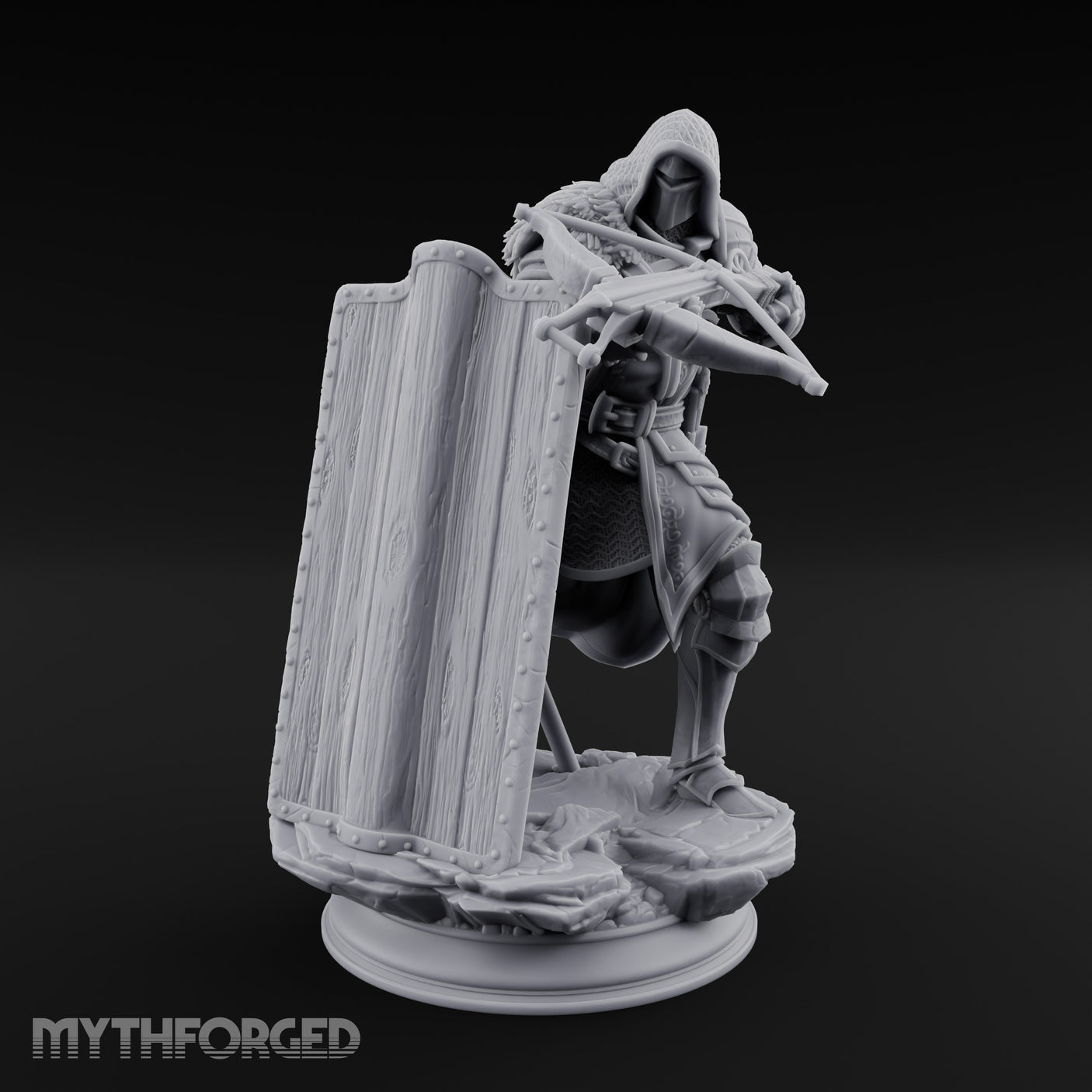 Shield Bracing Crossbow Aiming Human Crossbowman gallery 2