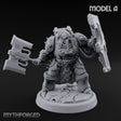 Shield Bracing Gun Toting Space Dwarf Trooper A