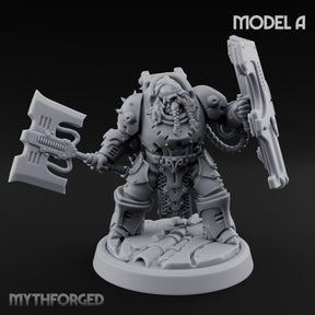 Shield Bracing Gun Toting Space Dwarf Trooper A