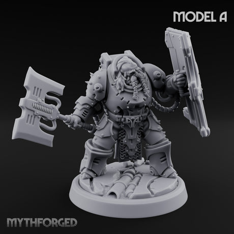 Shield Bracing Gun Toting Space Dwarf Trooper A gallery 1