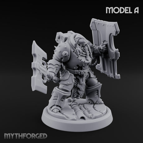 Shield Bracing Gun Toting Space Dwarf Trooper A gallery 2