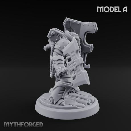 Shield Bracing Gun Toting Space Dwarf Trooper A gallery 3
