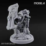 Shield Bracing Gun Toting Space Dwarf Trooper A gallery 6