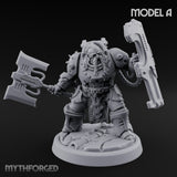 Shield Bracing Gun Toting Space Dwarf Trooper A gallery 9