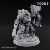Shield Bracing Gun Toting Space Dwarf Trooper B gallery 2