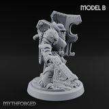 Shield Bracing Gun Toting Space Dwarf Trooper B gallery 3