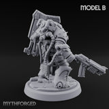 Shield Bracing Gun Toting Space Dwarf Trooper B gallery 4