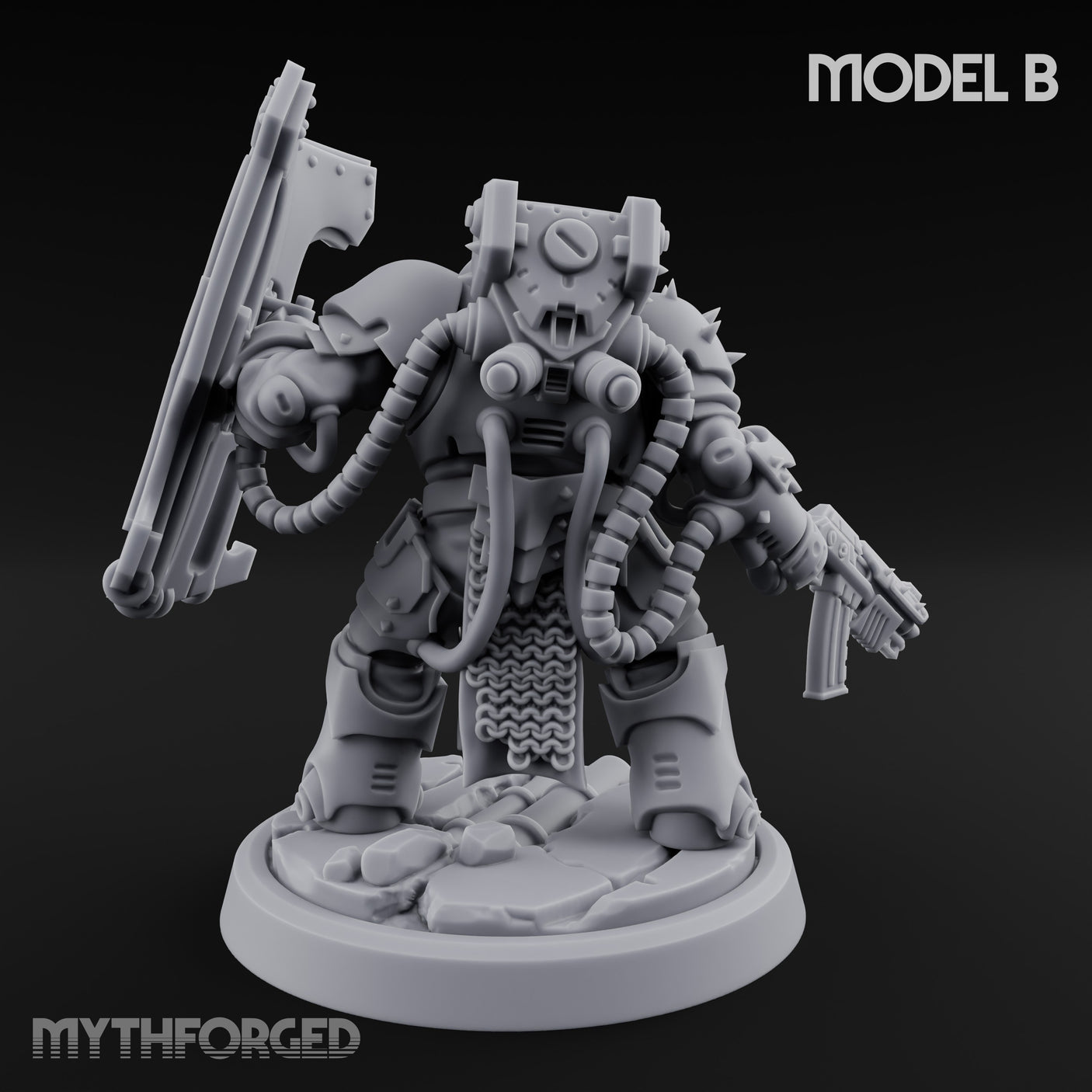 Shield Bracing Gun Toting Space Dwarf Trooper B gallery 5