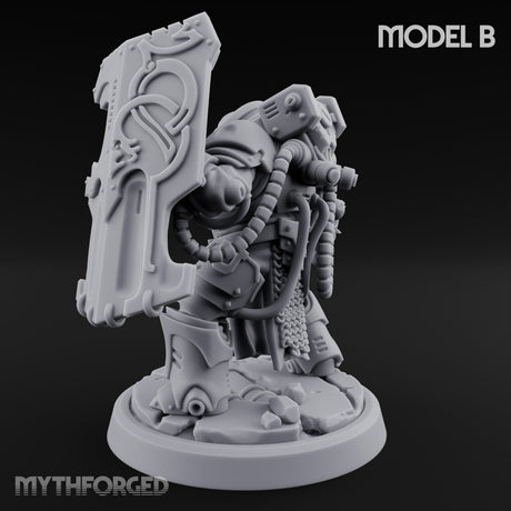 Shield Bracing Gun Toting Space Dwarf Trooper B gallery 6