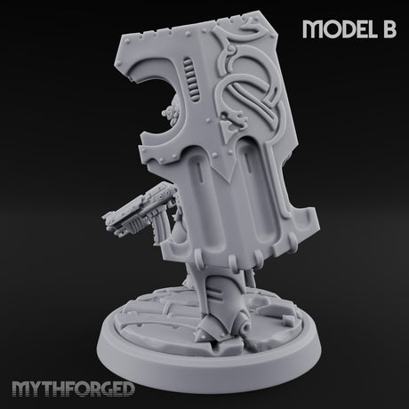 Shield Bracing Gun Toting Space Dwarf Trooper B gallery 7