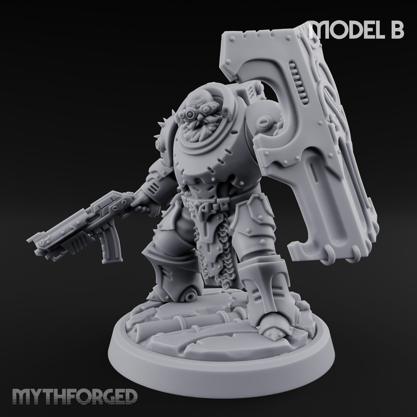 Shield Bracing Gun Toting Space Dwarf Trooper B gallery 8