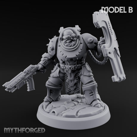 Shield Bracing Gun Toting Space Dwarf Trooper B gallery 9