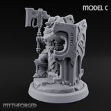 Shield Bracing Gun Toting Space Dwarf Trooper C