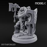 Shield Bracing Gun Toting Space Dwarf Trooper C gallery 1