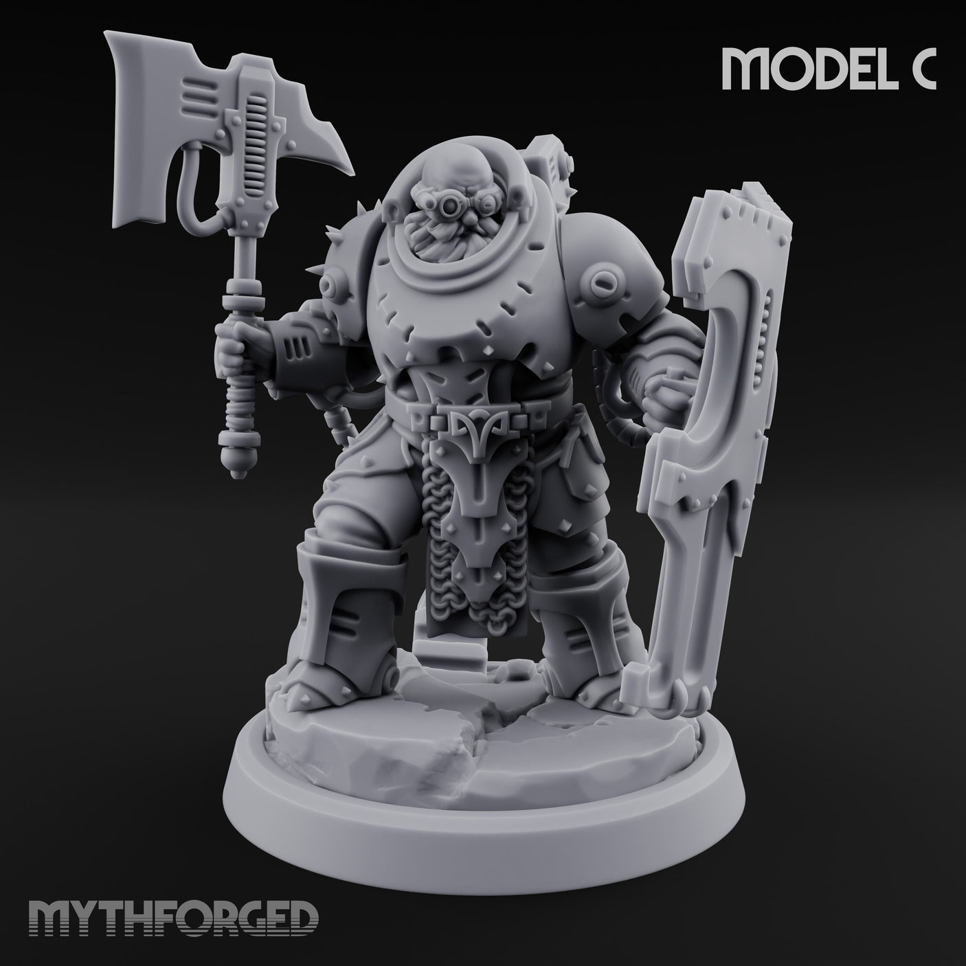 Shield Bracing Gun Toting Space Dwarf Trooper C gallery 2