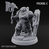 Shield Bracing Gun Toting Space Dwarf Trooper C gallery 2