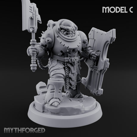 Shield Bracing Gun Toting Space Dwarf Trooper C gallery 3