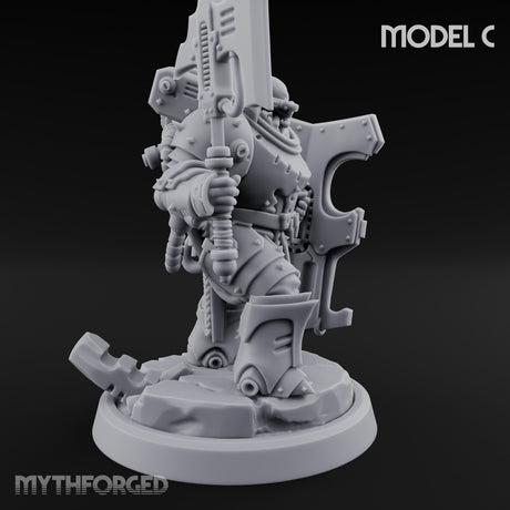 Shield Bracing Gun Toting Space Dwarf Trooper C gallery 4